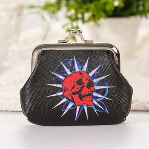 Ví nữ nhỏ xinh họa tiết hoa dễ thương chất liệu canvas có khóa cài chống trộm, lớp lót polyester, họa tiết hoạt hình hoa hồng - Product Image 1