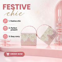 Nouvelle boîte à bonbons et cadeaux de mariage en carton carré style château 2025 – Emballage portable pour dragées et friandises de mariage