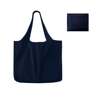 Sac fourre-tout en polyester réutilisable et écologique personnalisé, pliable, pour les courses et les fruits, avec ruban et poignée en corde - Product Image 2