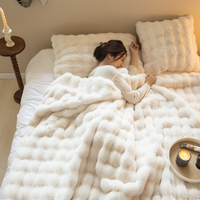 Ensembles de lit moelleux ultra doux en fausse fourrure Ensemble de literie moelleux en peluche à poils longs de grande taille