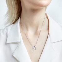 Collier de ballerine en argent sterling 925-Collier de danseuse de ballet Bijoux Cadeaux pour femmes filles
