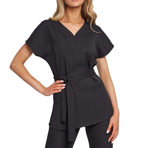 Seragam Perawat Spa Wanita 100% Poliester Custom Nyaman Tenun untuk <span class=keywords><strong>Salon</strong></span> Kecantikan, Layanan OEM - Product Image 2