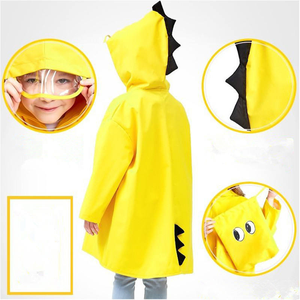 La giacca antipioggia per la scuola per bambini presenta un grazioso Design dinosauro, è un abbigliamento meteorologico di alta qualità per bambini - Product Image 5