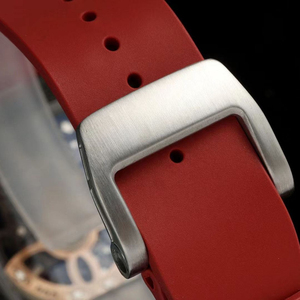 High-end women's mechanical watch carbon fiber tonneau-shaped automatic mechanical watch with suspended white jewels. - Product Image 6