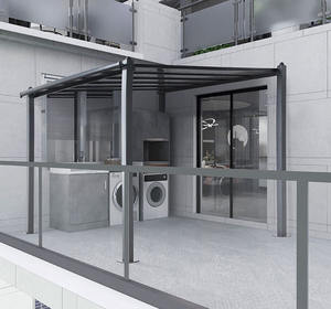 Gazebo-pérgola De aluminio para exteriores, persiana retráctil motorizada Manual De Hierro fundido - Product Image 4