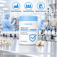 Fabricant OEM/ODM de capsules végétaliennes prébiotiques et probiotiques pour femmes, mélange de fibres prébiotiques et de probiotiques, complément alimentaire, marque privée