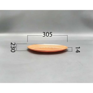 Dark Brown Flat Bottom <b>Plate</b>, Large Rectangular <b>Plastic</b> <b>Dinner</b> <b>Plates</b>, Commercial Grade Fruit Serving <b>Plates</b> for Catering - Product Image 2