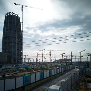 Grue à tour à plateau plat DAHAN QTZ500(8530) de 25 tonnes avec PLC et moteur, élévateur de chantier lourd, portée de 85 m, à vendre - Product Image 2