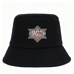 หมวกบัคเก็ตผ้าฝ้ายระบายอากาศหมวกชาวประมงปักตามธีม - Product Image 3