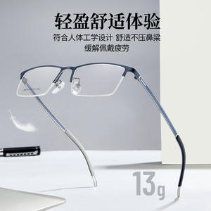 Lunettes de vue demi-cerclées rectangulaires pour hommes style Voss 34615 avec verres interchangeables en acrylique, origine Danyang - Product Image 4