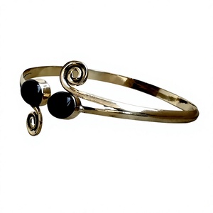 Bracelet manchette en pierre pour femme, labradorite, fait main, 2 pièces, bracelet en pierre fait main, motif tourbillon pour femme - Product Image 3