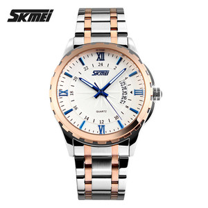 Skmei Men's Quartz Watch Stainless Steel Strap Luminous Calendar Waterproof Business Style 30M Water Resistant - Product Image 4