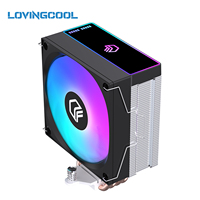 Refroidisseur d'air pour processeur Lovingcool, nouveau design, emballage personnalisé, roulement hydraulique, cuivre, aluminium, pour socket multiplateforme