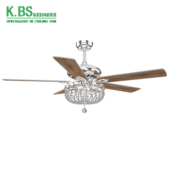 Chandelier Fan Modern Ceiling Fan Luxury Styles 52 Inch Crystal Ceiling Fan with Light and Remote Control