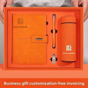Promo : Ensemble Cadeau d'Entreprise de Luxe Personnalisable en Cuir PU A5 avec Carnet, Stylo et Thermomètre, Impression de Logo Cousu – Vente en Gros - Product Image 4