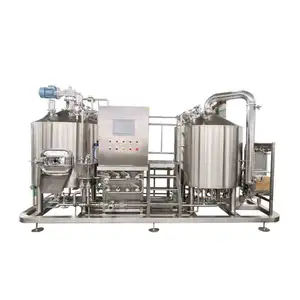 Beer Production Line 600L 800L 1000L 1200L Beer Brewing Heat Exchanger Brewery Equipment for Sale