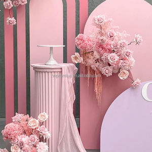 وعد حار بيع صفوف زهرة اصطناعية خلفية قوس الأزهار لديكور حفلات الزفاف المسرحية - Product Image 3