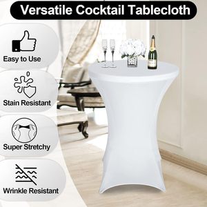 Wholesale Customized Colors Knitted Fitted Cocktail <b>Table</b> <b>Cover</b> Spandex Stretch OEKO-TEX Certified <b>Waterproof</b> Oilproof - Product Image 2