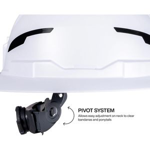 Casque de sécurité Klein Tools Type 2 blanc non ventilé à bord large Classe E avec sangle de menton et suspension à 6 points - Product Image 3