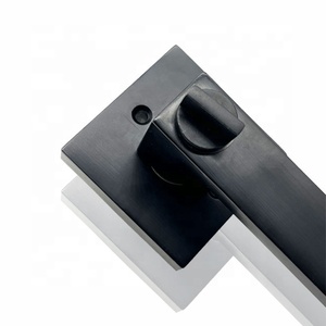 Hot bán hộ gia đình phòng ngủ phòng tắm màu đen vuông Kẽm hợp kim cửa xử lý - Product Image 4