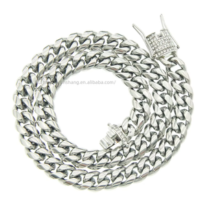 <b>Titanium</b> Steel Cuban <b>Chain</b> Necklace, Trendy Male Personality Simple Locomotive With Retro Accessories Tanjing Fashion - Product Image 1