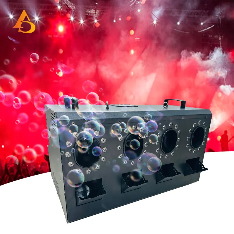 Máquina de burbujas de humo antiniebla LED de 1500W, máquina de humo RGBW Dmx, máquina de neblina antiniebla baja para fiesta de boda