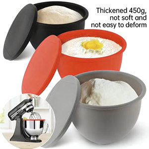 New Arrival 5QT Eco-Friendly Shatterproof Silicone Baking Bowl Lid Household Use Mixer Accessory Bowl Liner <b>Bakeware</b> - Product Image 2