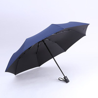 Parapluie 3 plis soleil et pluie bon marché Parapluie pliant automatique avec logo personnalisé impression Paraguas avec LOGO