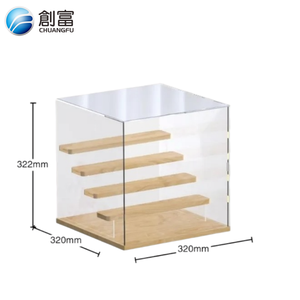Acrylic 5-Layer Eco-friendly Modern Simple <strong>Display</strong> <strong>Box</strong> with Wooden Shelves for Toy Trophy and Sitting Room Storage - Product Image 2