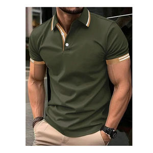 Chemise pour homme de qualité supérieure, tricotée 100% coton, respirante, anti-froissement, avec poche, design imprimé élégant, manches courtes, coupe parfaite - Product Image 5