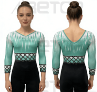 Justaucorps de gymnastique personnalisé pour filles, conception gratuite, vente en gros, justaucorps de danse pour compétition, justaucorps de gymnastique par sublimation