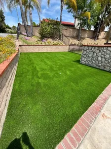 Gazon artificiel, pelouse synthétique, verdure extérieure, haute simulation, revêtement de sol réaliste pour jardin, décoration intérieure - Product Image 2