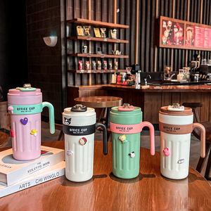 smart stainless steel mug 15oz 450ml LED gradient style temperature display with lid smart temperature smart mug - Product Image 1