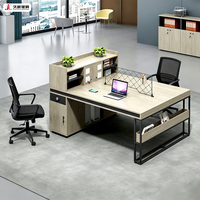 Escritorio de Oficina Moderno y Duradero JIUSHUN, Personalizable, para 2, 4 o 6 Personas, con Gabinete