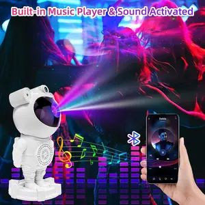 Projector Night Light For Kids Nightstand Night Light Kid Starry Sky Projector Astronaut Space Galaxy Projector For Bedroom