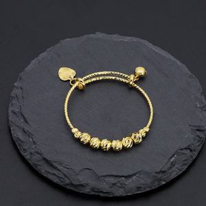 JXX Hot Selling Brass Jewelry 24k Gold Plated Baby Adjustable Gold Wire Bangle <b>Bracelet</b> Charms for Kids - Product Image 3