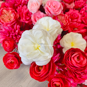 Maggior Quantità di Ghirlande Romantiche Rosse per Decorazioni Nuziali con Fiori da Tavola Realistici e Sognanti - Product Image 4