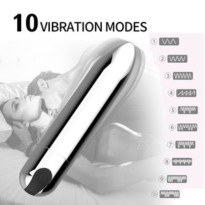 USB Rechargeable 10-Speed <b>Vibrating</b> Bullet <b>Vibrator</b> for Women with Clitoral & G-Spot Stimulation - Product Image 2