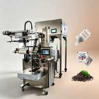 Machine à sachets de thé triangulaires avec sac intérieur et extérieur, étiqueteuse à ficelle, contrôle intelligent PLC et balance électronique pour une mesure précise