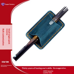 Porte-stylo en cuir Crazy Horse fait main avec boucle en acier, étui pour stylo en cuir de vachette pleine fleur, étui pour stylo de voyageur <span class=keywords><strong>TN</strong></span> - Product Image 6