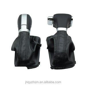 Nouveau pommeau de levier de vitesses en cuir noir personnalisé pour Volkswagen <span class=keywords><strong>Golf</strong></span> <span class=keywords><strong>7</strong></span> (MK7) GTI, y compris le kit de manchon de levier de vitesses - Product Image 6