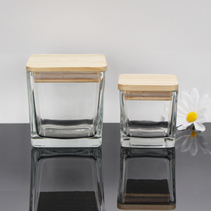 <span class=keywords><strong>Portacandele</strong></span> in <span class=keywords><strong>Vetro</strong></span> Quadrato Personalizzato da 10oz, Barattolo Vuoto di Lusso Riciclabile per Regali e Bomboniere di Natale, Pasqua e Matrimonio - Product Image 5