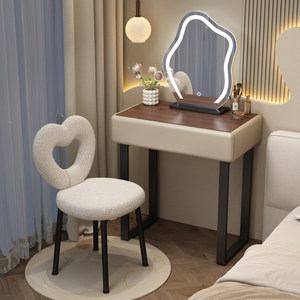 Tocador Móvil de Madera de Pino Macizo para Apartamentos Pequeños, Mesa de Maquillaje Moderna Minimalista de Lujo Ligero, Modelo 2222, Fácil Instalación - Product Image 3