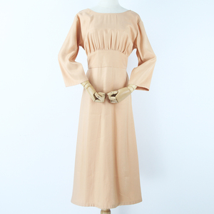 Yindian precio de fábrica ronda cuello vestido cinturón de cintura de botón con cremallera damas casual vestidos - Product Image 1