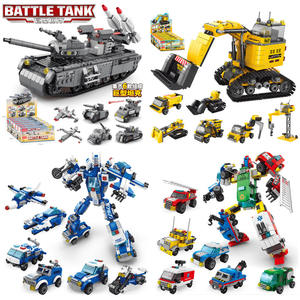 Juego de bloques de construcción educativos para niños, caja pequeña de juguete, modelo Mecha de policía, tema de ciencia ficción de fantasía, plástico ABS Unisex, 50-100 piezas - Product Image 4