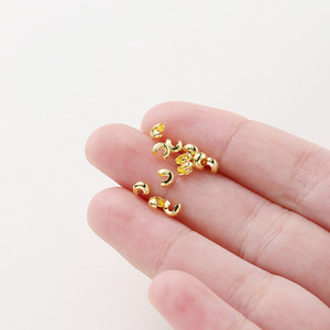 C Shaped Open Beads Pure Copper Plated Gold Color Beading Supplies DIY Spacer Beads Half <b>Moon</b> Clasp Jewelry Making Accessories - Product Image 3