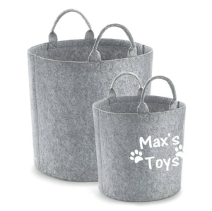 Mofelt Factory Wholesale Personalized Durable Collapsible Laundry Baskets Soft Shape Big Capacity <b>Wool</b> <b>Felt</b> Clothing Plastic - Product Image 4
