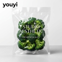 Sac sous vide personnalisé imprimé avec soufflet latéral, étanche, pour briques de riz, en nylon de qualité alimentaire avec fenêtre transparente, pour le stockage du riz, du millet et des haricots