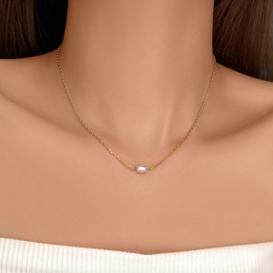 Fashion <b>Necklaces</b> High Quality Non Tarnish 18K <b>Gold</b> Plated <b>Pearl</b> <b>Necklace</b> for Women - Product Image 2