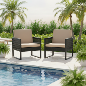 Conjunto de Muebles de Mimbre Modernos para Patio, Sofá de Exterior con Cojines para Jardín - Product Image 2